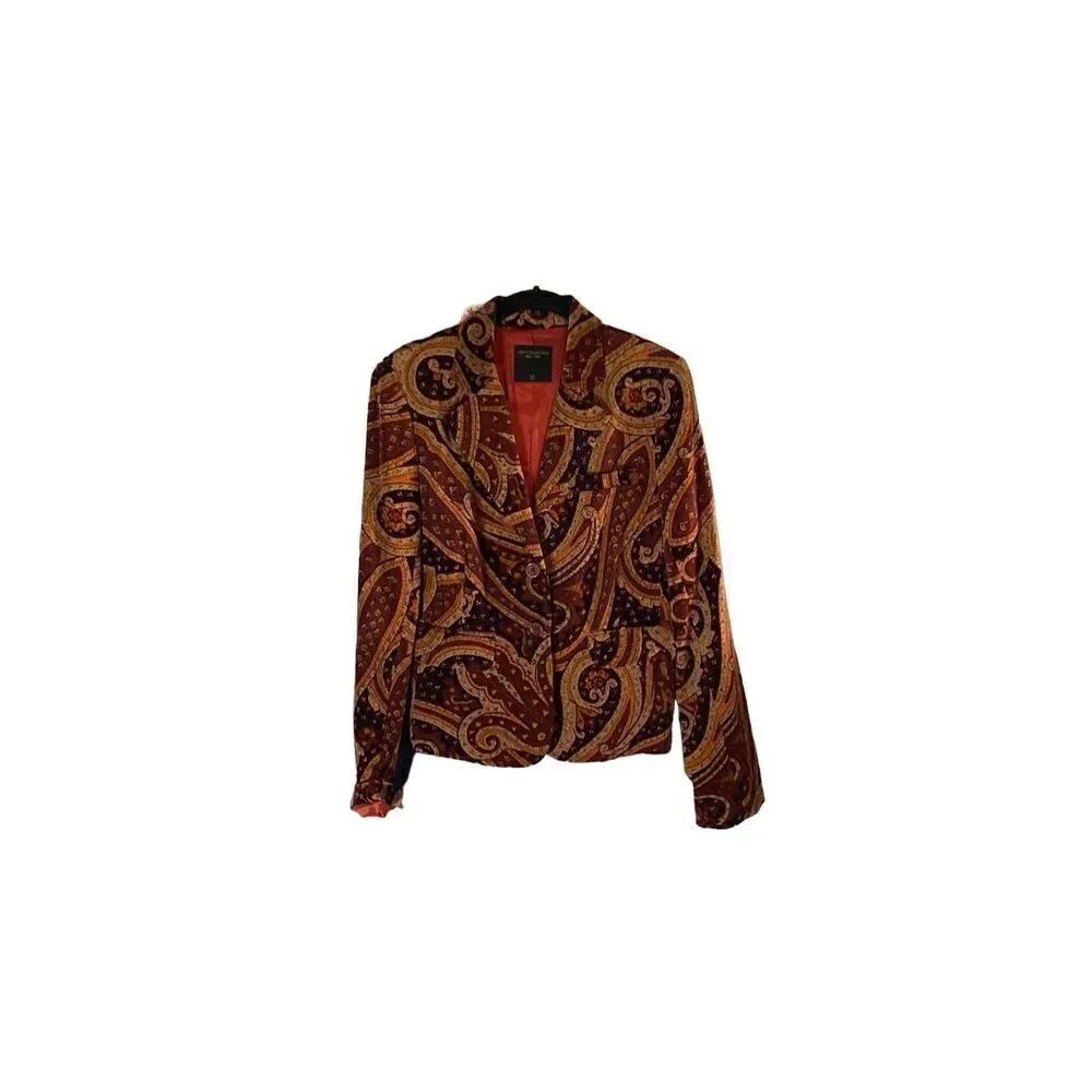 View collection, women’s paisley, print, fully lined blazer/jacket size 10
